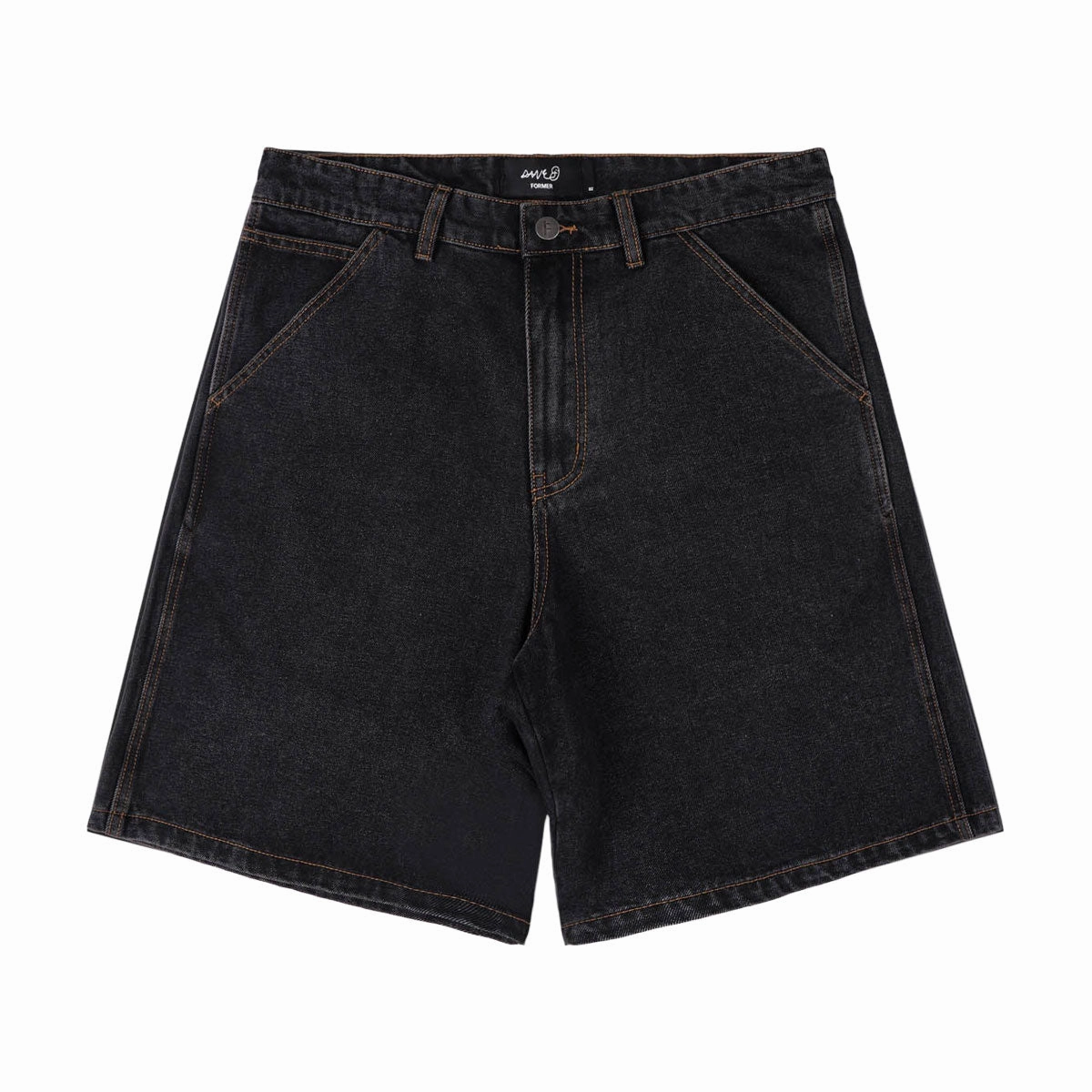 Former Reynolds 21 Denim Walk Shorts - Washed Black Beverages Flowers