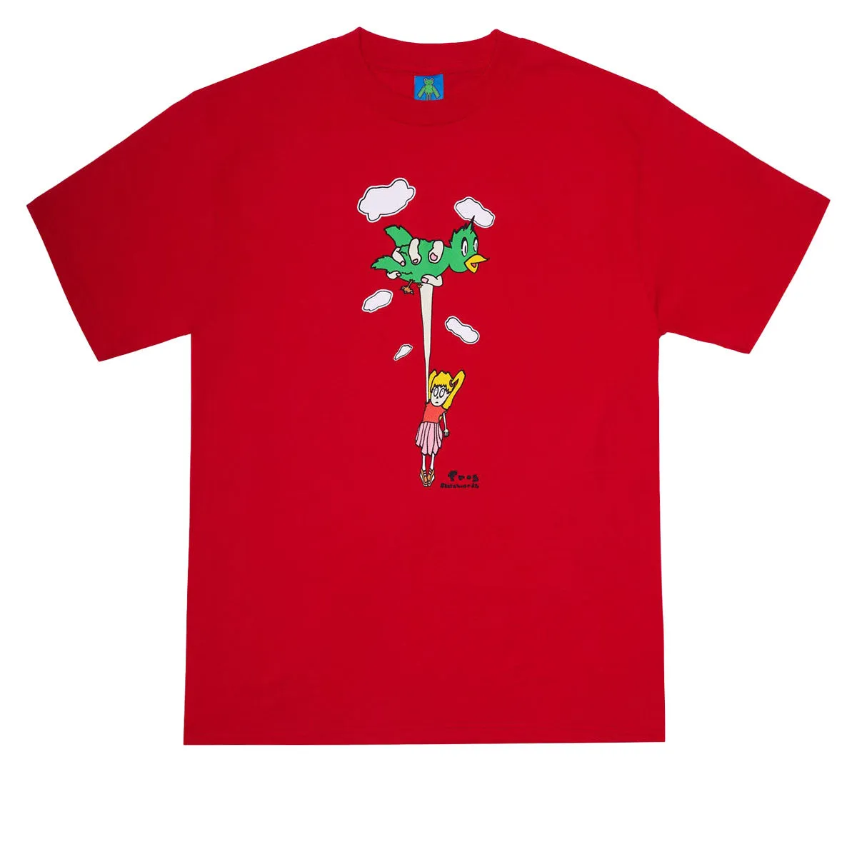 Frog Bird Girl T-Shirt - Red Personalized Banners