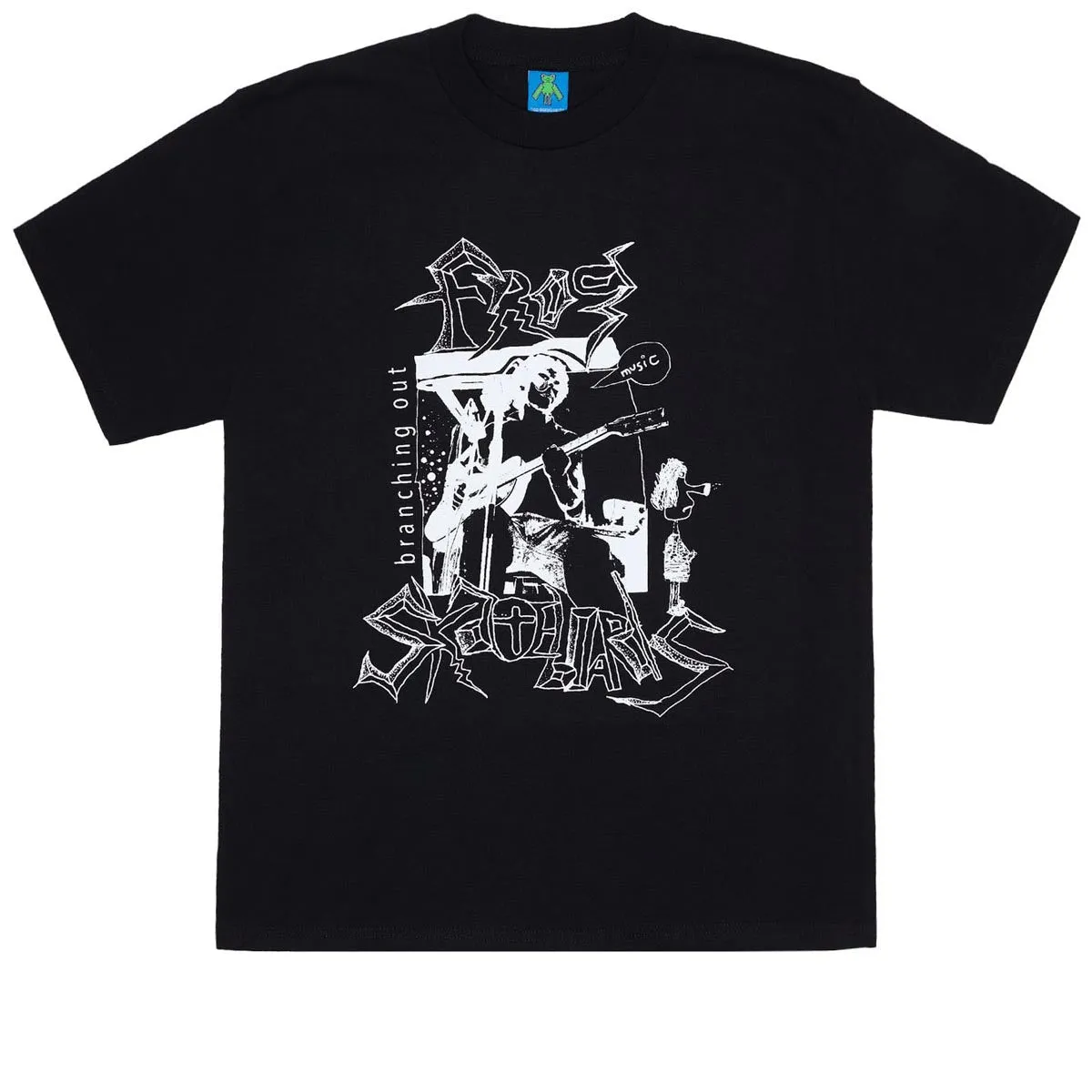 Frog Branching Out Bootleg T-Shirt - Black Beachwear Cameras