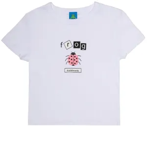 Frog Womens Lady Bug Baby T-Shirt - White Fashion Inspiration Music Production