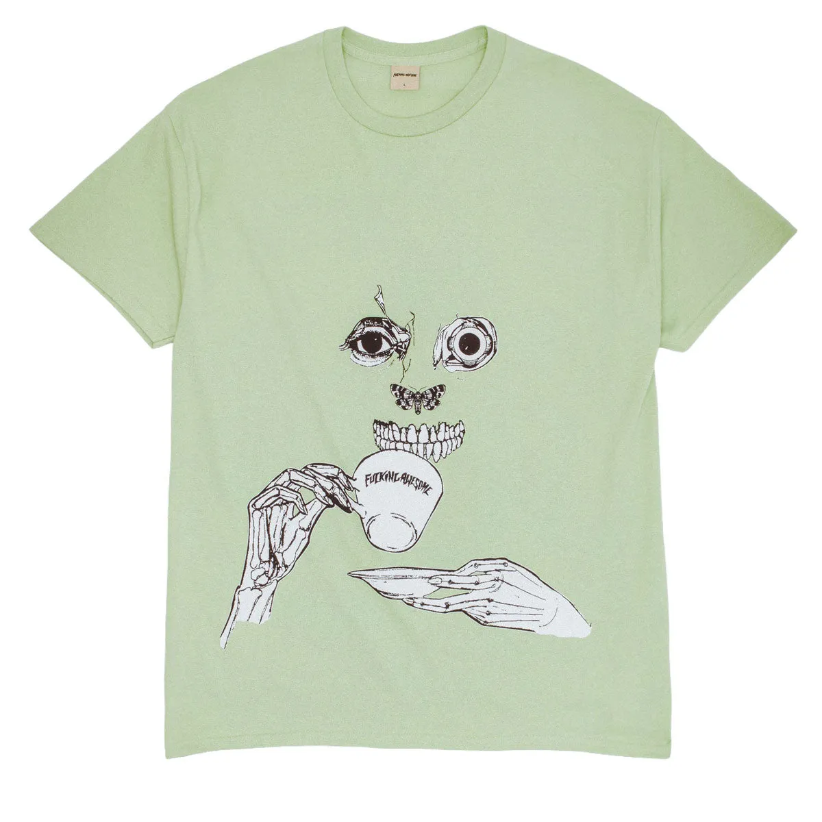 Fucking Awesome Teethface T-Shirt - Lime Comfortable Essentials Beachwear