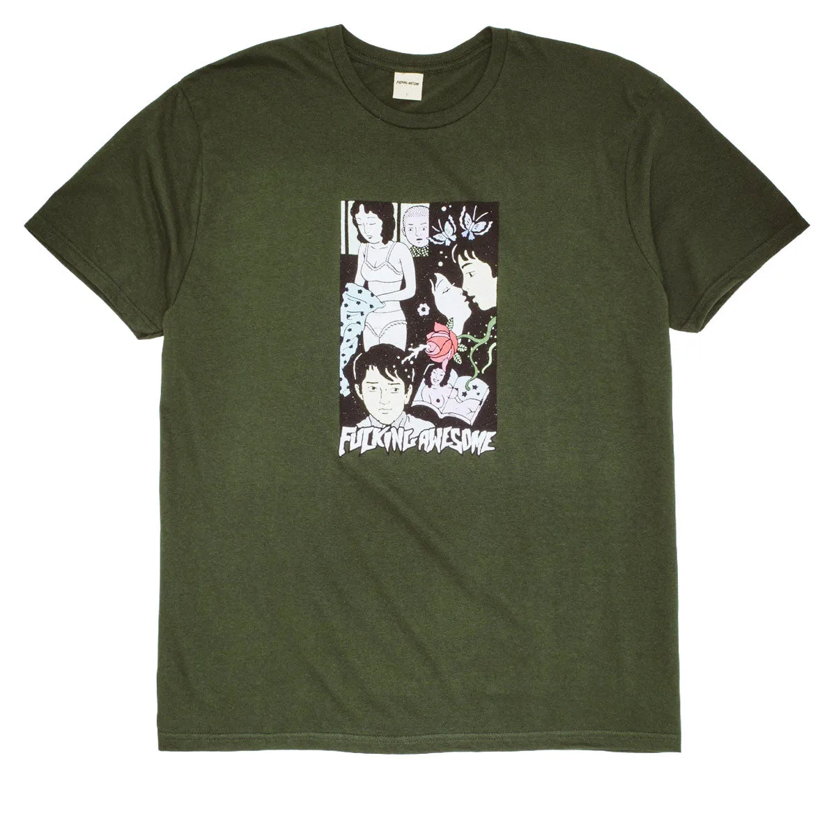 Fucking Awesome Yoyogi Park T-Shirt - Forest Green Games Hair Extensions