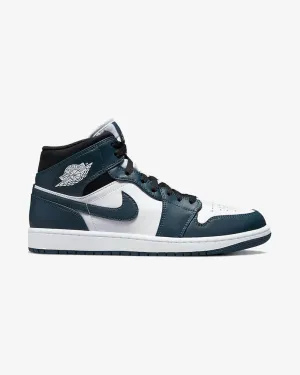 Synthetic Finish Lifestyle Athlete NIKE AIR JORDAN1 MID ARMORY NAVY