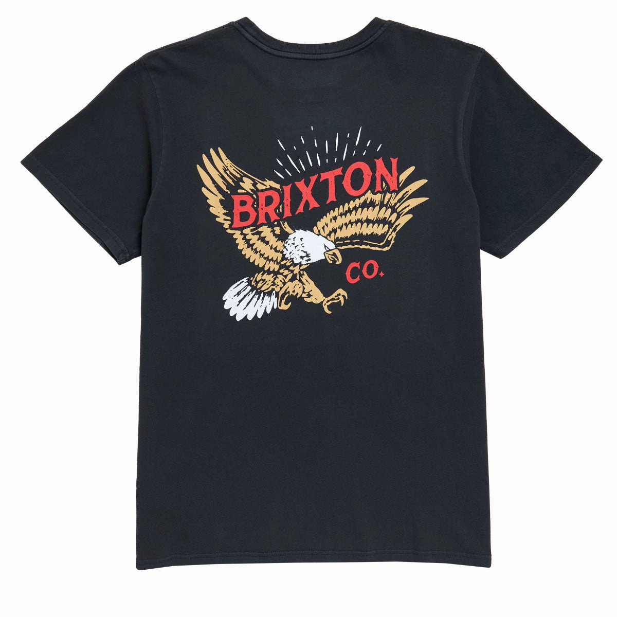 Games Brixton Keller T-Shirt - Black Worn Wash Shop Now