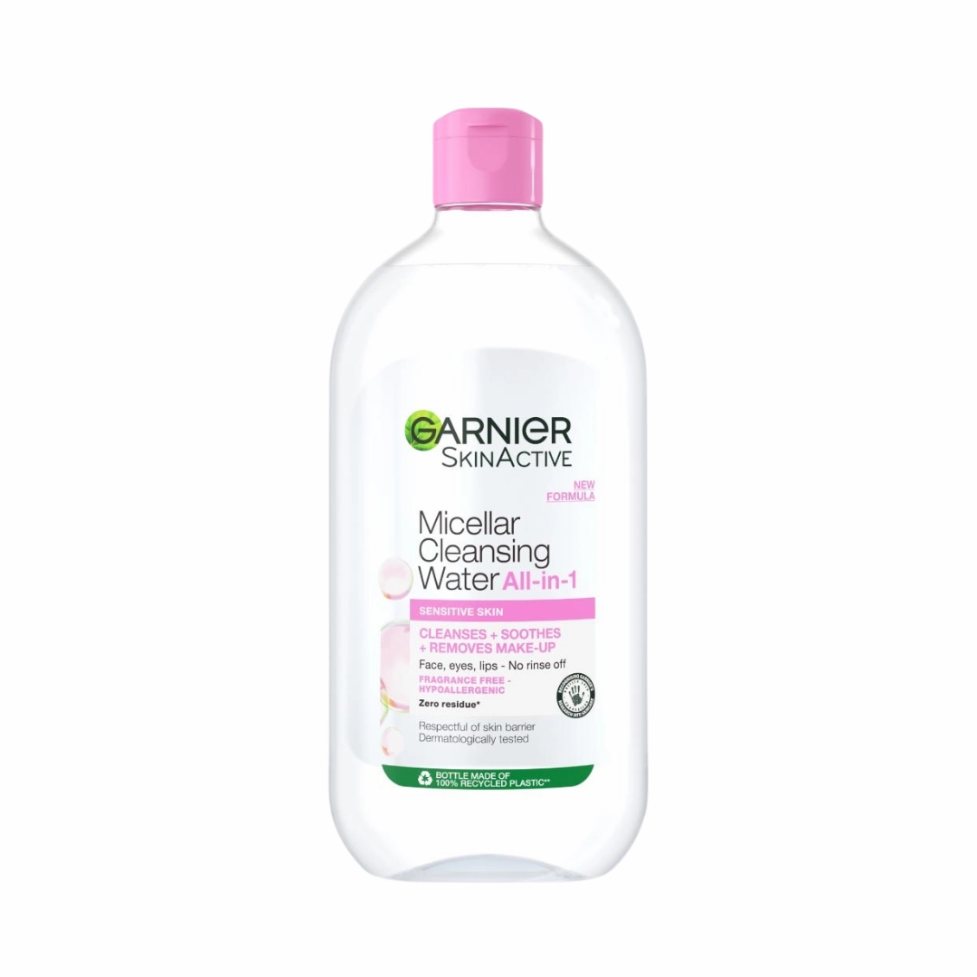 Garnier Micellar Water Facial Cleanser and Makeup Remover Pink for Sensitive Skin