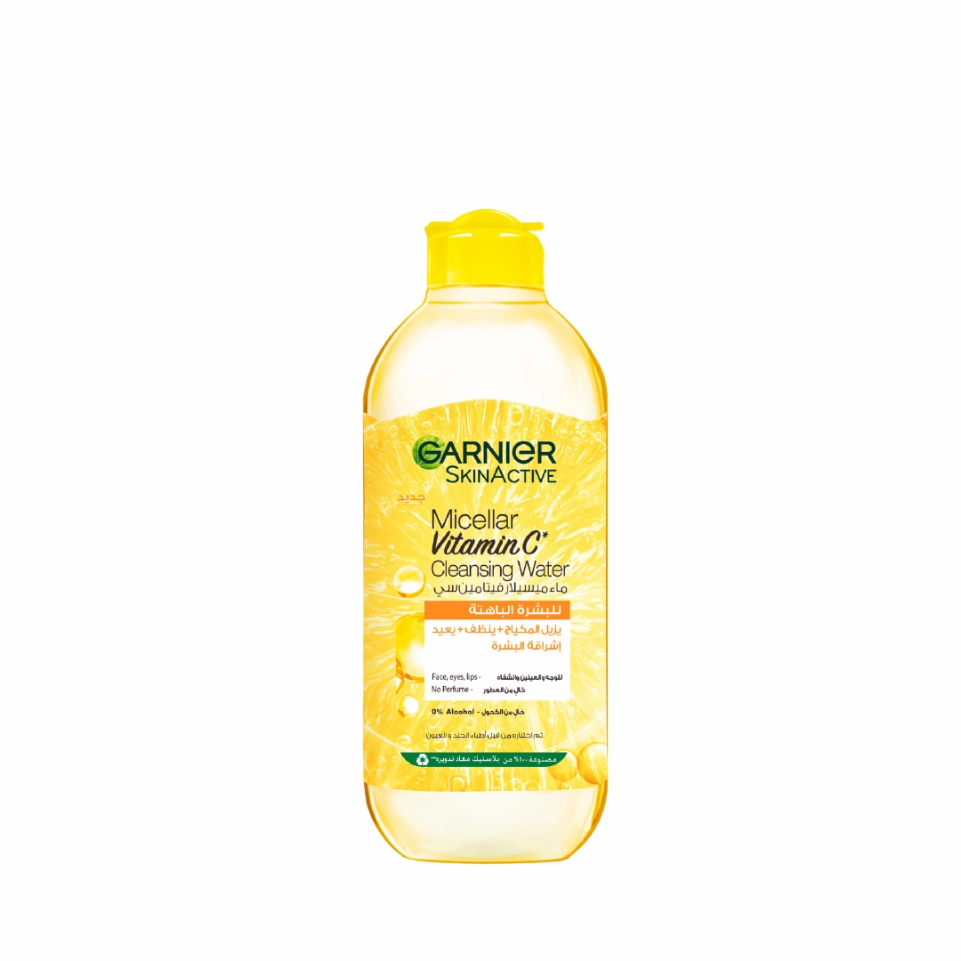 Garnier Vitamin C Micellar Water Facial Brightening Cleanser and Makeup Remover