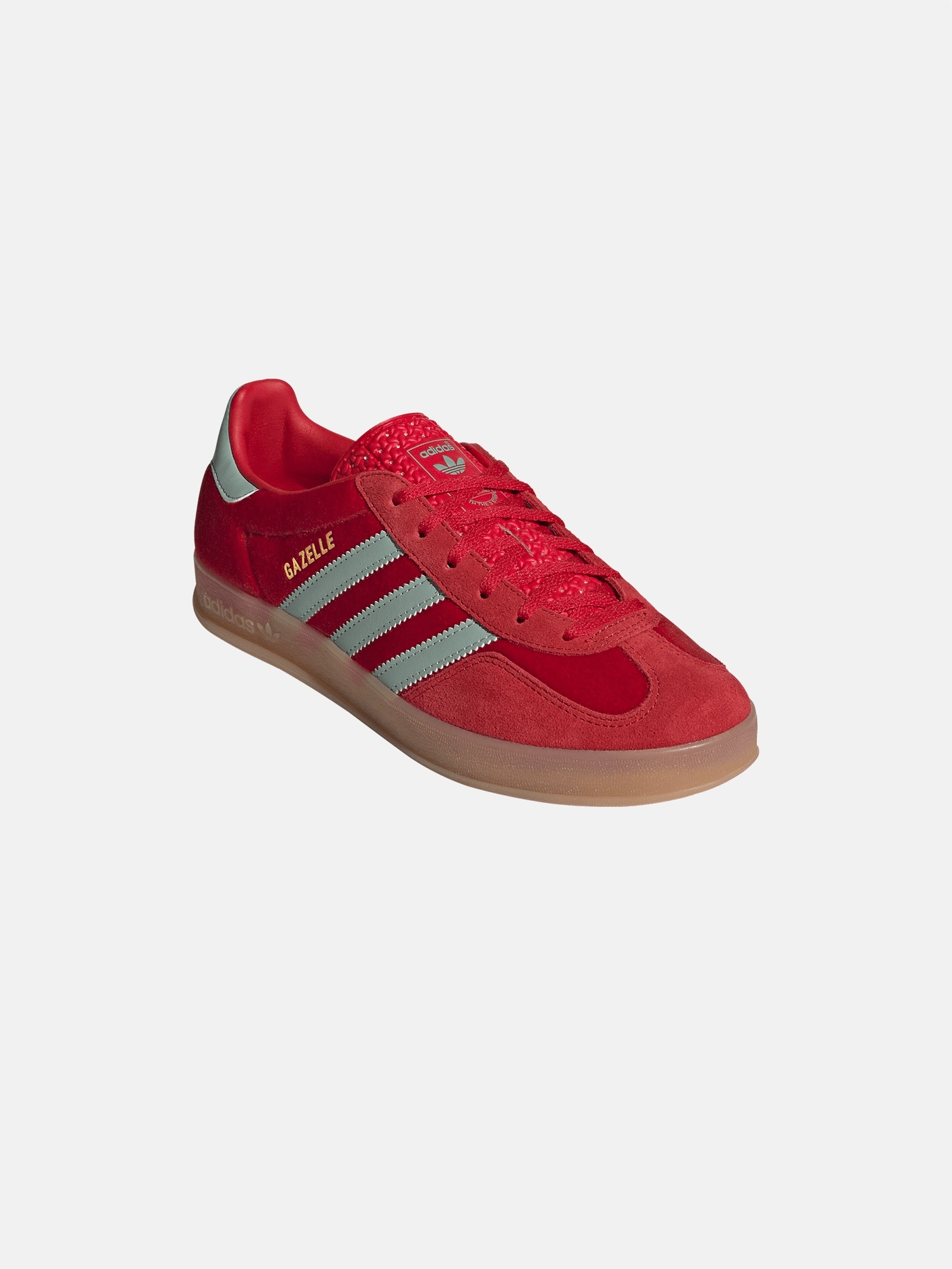 Gazelle Indoor "Better Scarlet Hazy Green" Flexible Lacing
