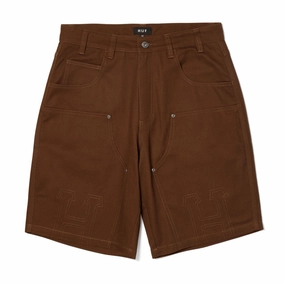 Gift Ideas HUF Classic H Double Knee Work Shorts - Brown Beauty Tools
