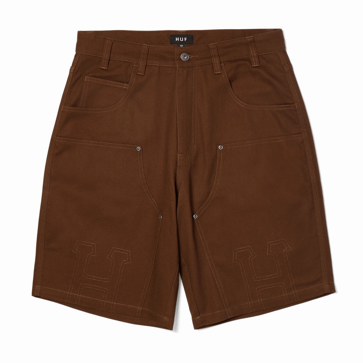 Gift Ideas HUF Classic H Double Knee Work Shorts - Brown Beauty Tools