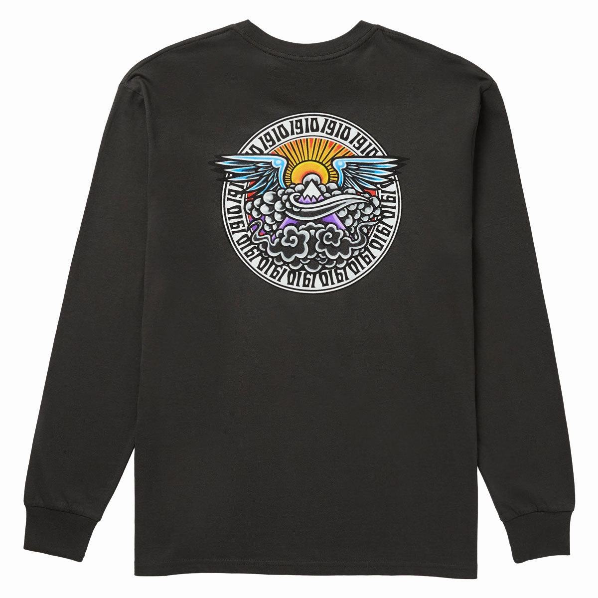 Gift Wrapping 1910 Daybreak Long Sleeve T-Shirt - Vintage Black All-Gender Fashion