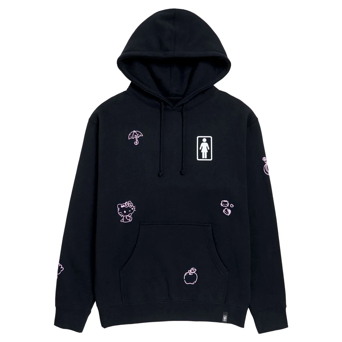 Girl x Hello Kitty All Over Hoodie - Navy Textbooks Cards