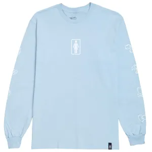 Girl x Hello Kitty Sleeve Long Sleeve T-Shirt - Powder Blue Lookbook Patterned Clothing