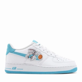 NIKE AIR FORCE 1 07' HARE SPACE JAM GS (NEW) - - Cushioned ride