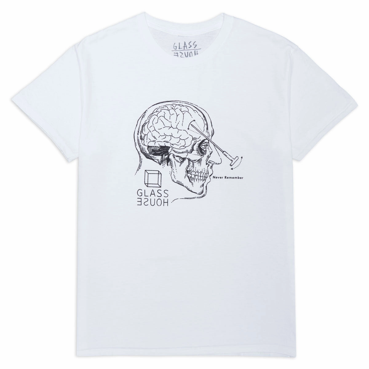 Glass House Lobotomy T-Shirt - White Holiday Collection Fitness Trackers