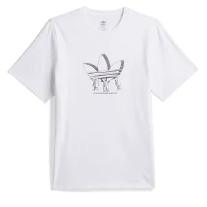 Gluten-Free Adidas Trefoil Lift T-Shirt - White/Dark Brown Pest Control