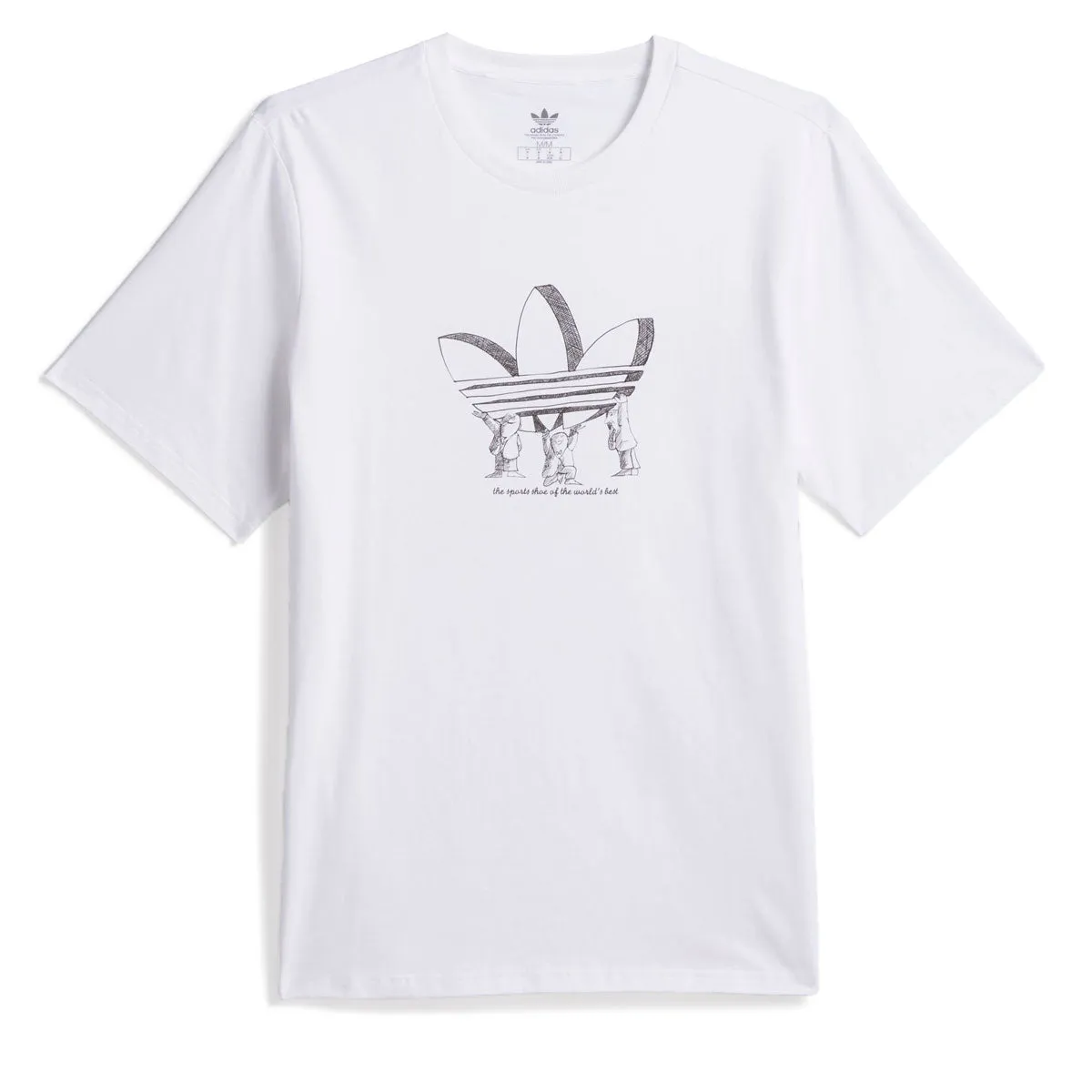 Gluten-Free Adidas Trefoil Lift T-Shirt - White/Dark Brown Pest Control