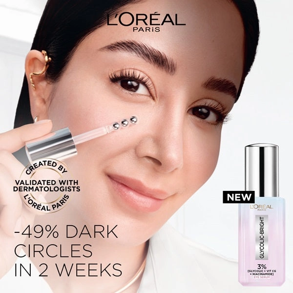 Glycolic [3% Glycolic Acid    Vitamin CG   Niacinamide] Eye Serum For Dark Circles, Brighten Eyes 20
