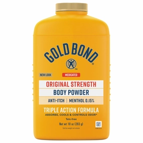 Gold Bond Body Powder 10 oz. Menthol Scent Shaker Bottle Menthol, 1 Each