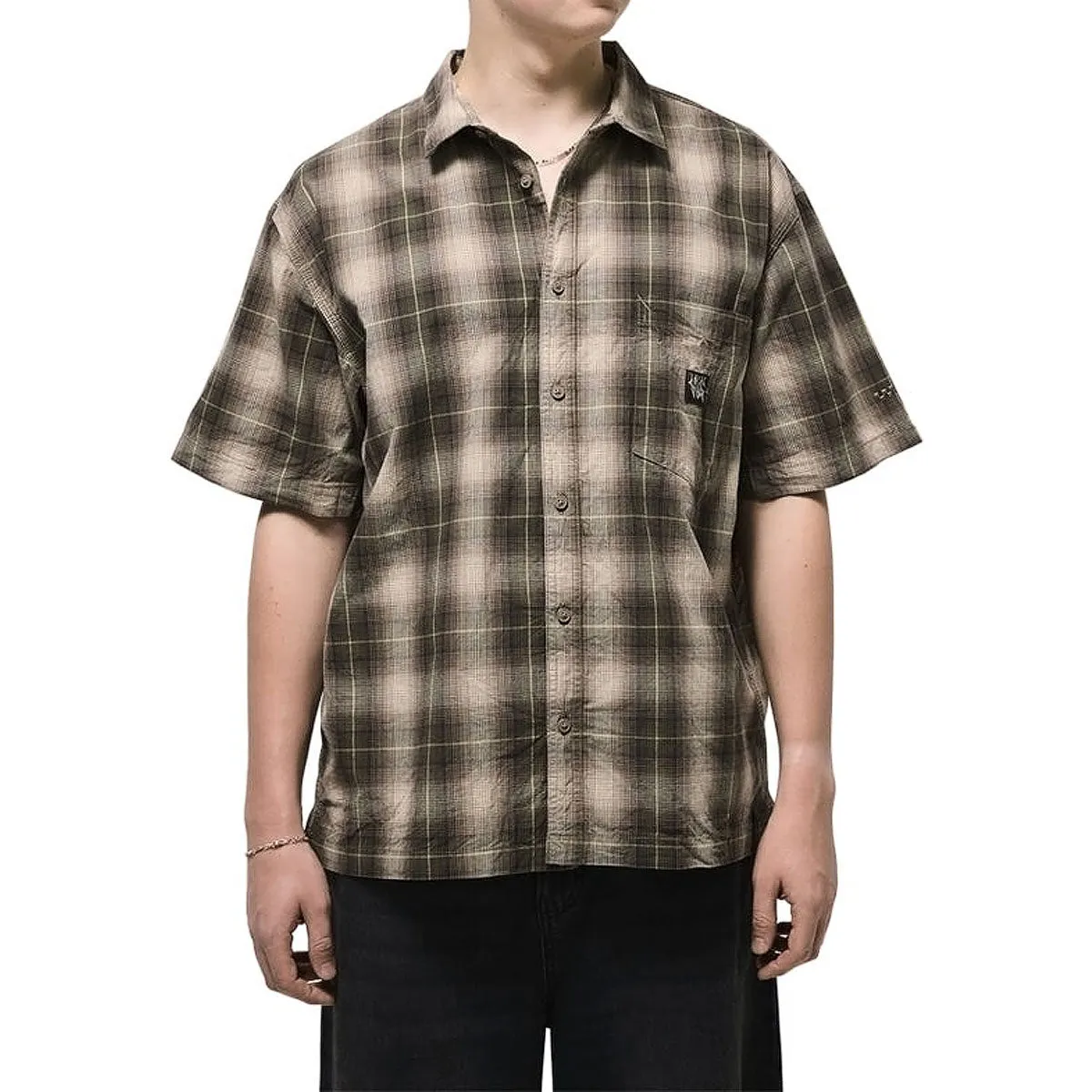GPS Devices Vans Skate Plaid Woven Shirt - Walnut Athleisure