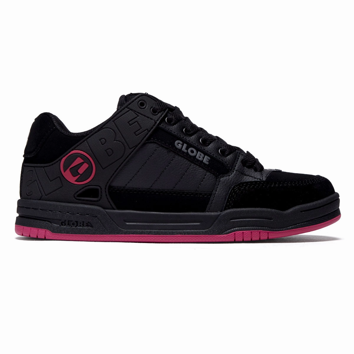 GPS Devices Globe Tilt Shoes - Black/Black/Pink Embroidered Details