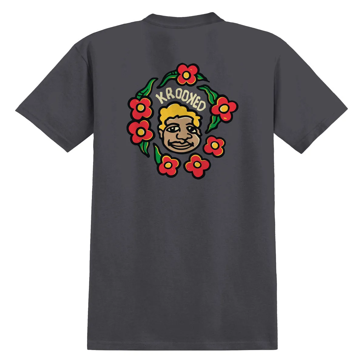 Graphic Design Krooked Krooked Mg T-Shirt - Charcoal Vitamins