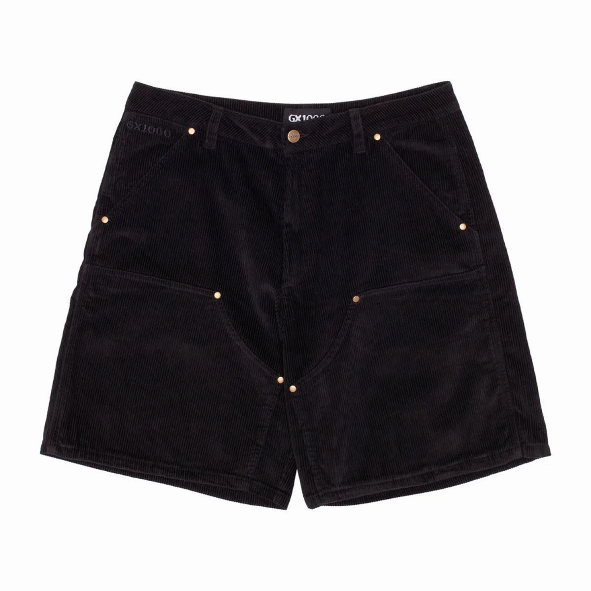 Graphic Design GX1000 Double Knee Corduroy Shorts - Black Costumes