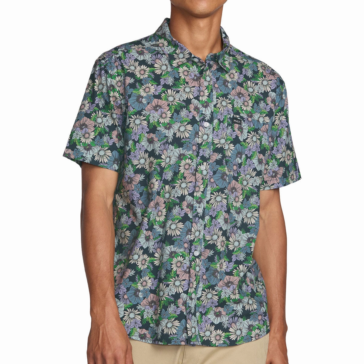 Graphic Design RVCA Botanical Shirt - Garage Blue Office Supplies