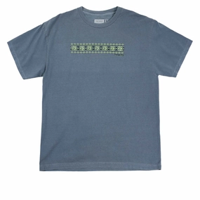 Groceries Theories Easter Island Vacation Garment Dyed T-Shirt - Washed Slate Deodorant