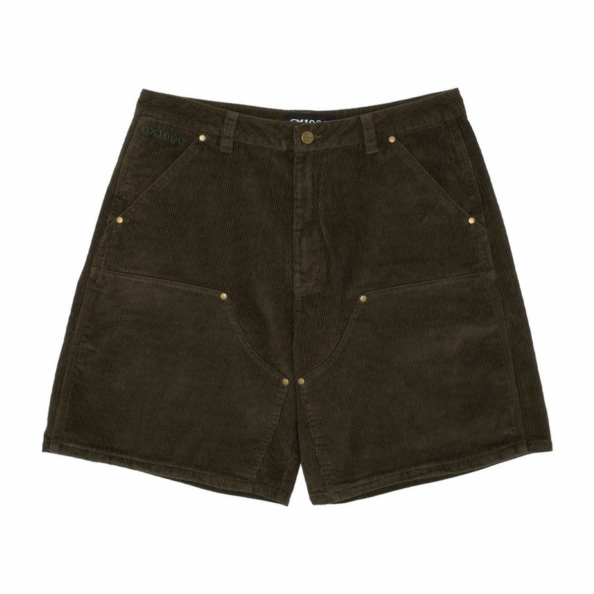 GX1000 Double Knee Corduroy Shorts - Dark Green Paper Online Shopping