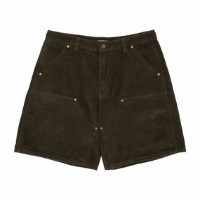 GX1000 Double Knee Corduroy Shorts - Dark Green Paper Online Shopping