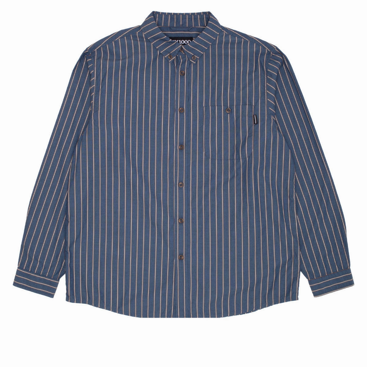 GX1000 Long Sleeve Button Down Shirt - Navy Striped Patio Heaters Footwear Basics