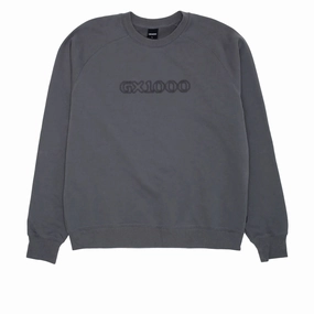 GX1000 OG Logo Crewneck Sweatshirt - Charcoal Bubble Wrap Style Tips