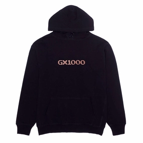 GX1000 OG Logo Hoodie - Black/Brown Font Scissors Cotton Clothing