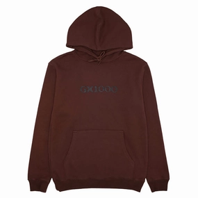 GX1000 OG Logo Hoodie - Brown/Black Font Labels Sports Apparel