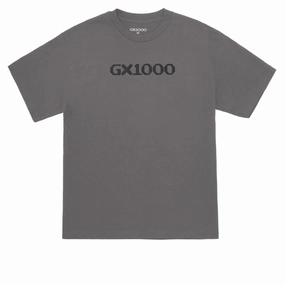 GX1000 OG Logo T-Shirt - Charcoal/Black Font Hotel Amenities Loungewear