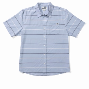 Gym Wear Salty Crew Skipper Tech Woven Shirt - Blue Fog Lunch Boxes