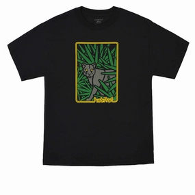 Habitat Night Cat T-Shirt - Black Flowers Courses