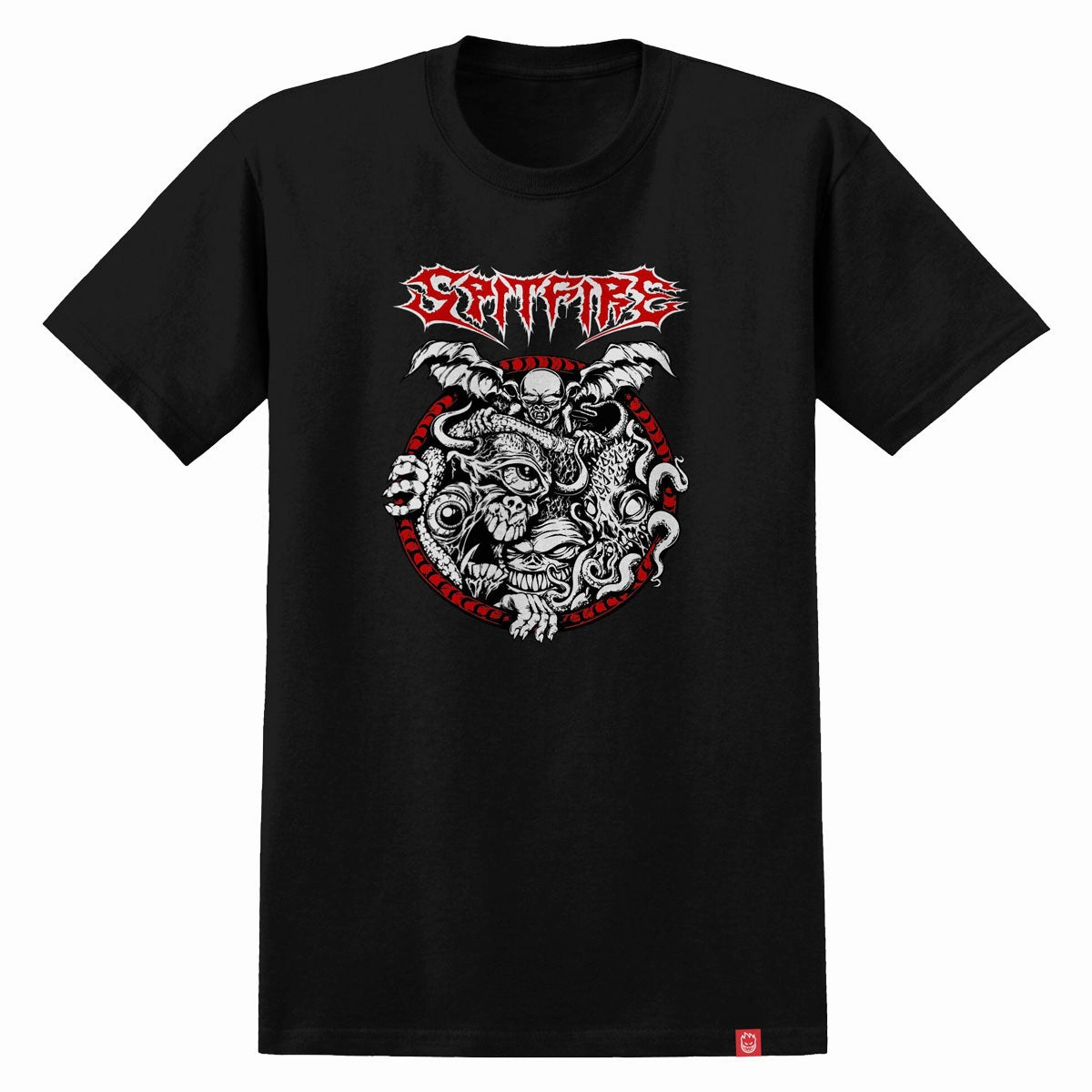 Hair Accessories Spitfire Demon Gate T-Shirt - Black/Red/White Education