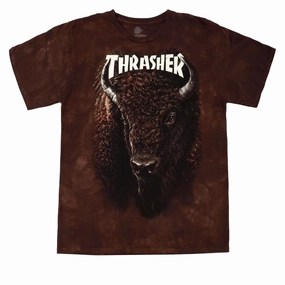 Hair Care Thrasher Bison T-Shirt - Brown Invitations
