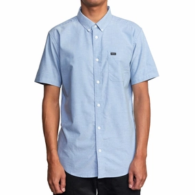 Hair Extensions RVCA Thatll Do Stretch Shirt - Oxford Blue 2 Outdoor Gear