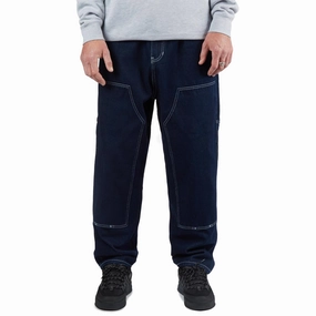 Handmade CCS 4x4 Reinforced Baggy Taper Denim Jeans - Overdyed Navy Home & Living