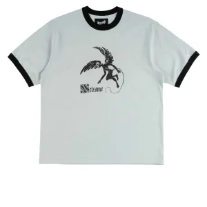 Hardware Welcome Scatter Ringer Knit T-Shirt - Mist/Black Streaming Services