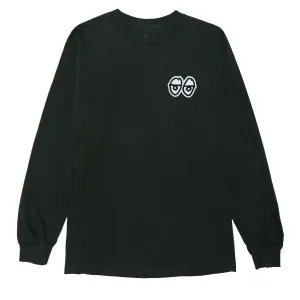 Hats Krooked Strait Eyes Long Sleeve T-Shirt - Forest Green/Black/White Puzzles