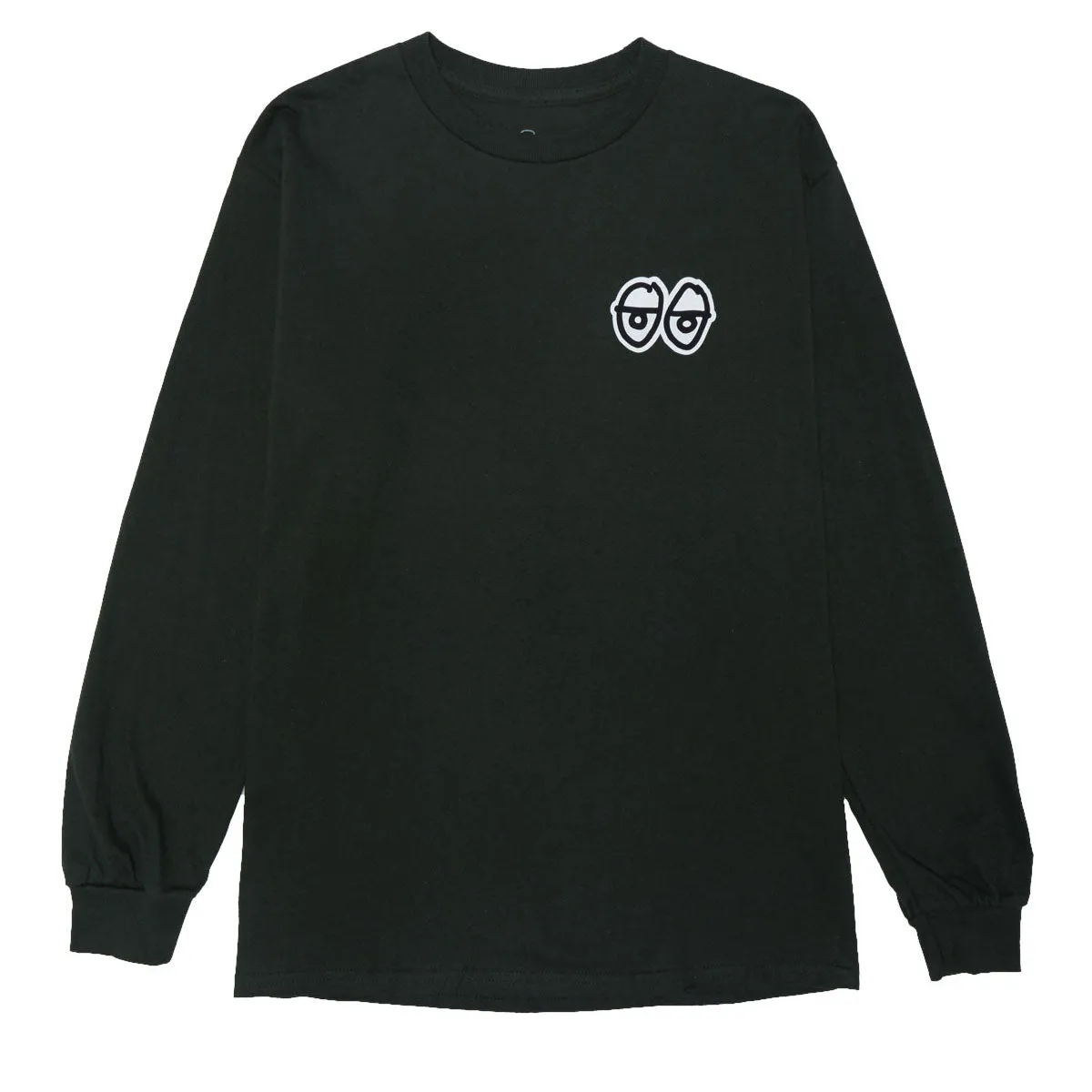 Hats Krooked Strait Eyes Long Sleeve T-Shirt - Forest Green/Black/White Puzzles