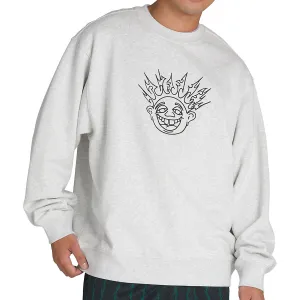 Health Monitors Vans Skate Smile Spike Crew Sweatshirt - Ash Heather Action Figures