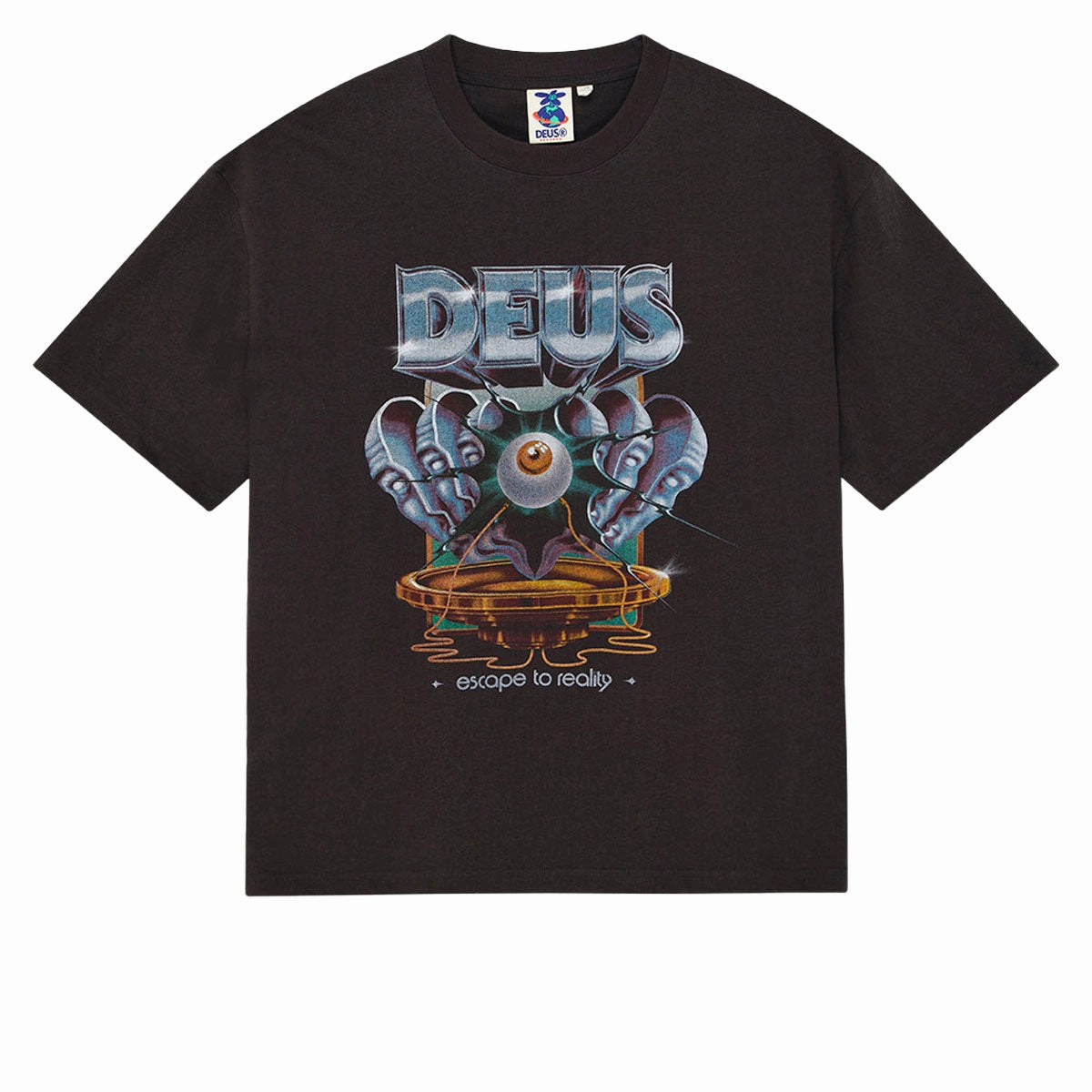 Health & Wellness Deus Ex Machina Great Escape T-Shirt - Anthracite Stickers