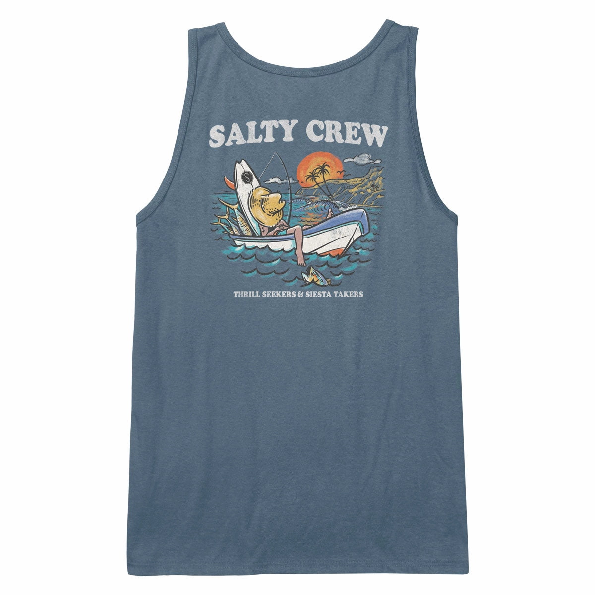 Health & Wellness Salty Crew Down Time Tank Top - Slate Sweaters