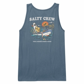 Health & Wellness Salty Crew Down Time Tank Top - Slate Sweaters