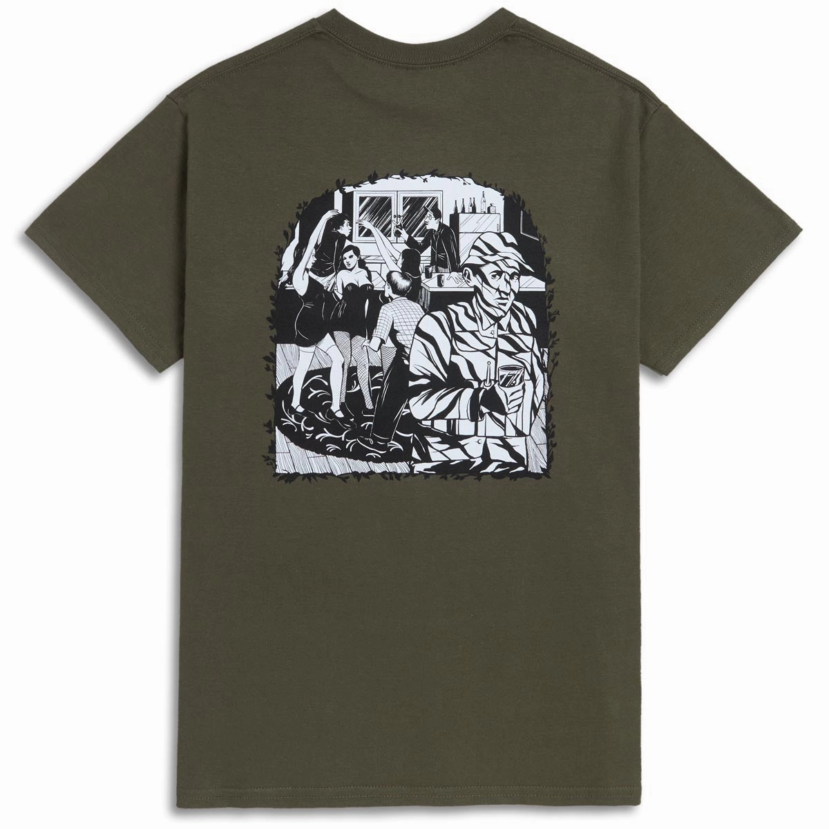 Health Foods CCS Social Camouflage Party T-Shirt - Olive Scissors