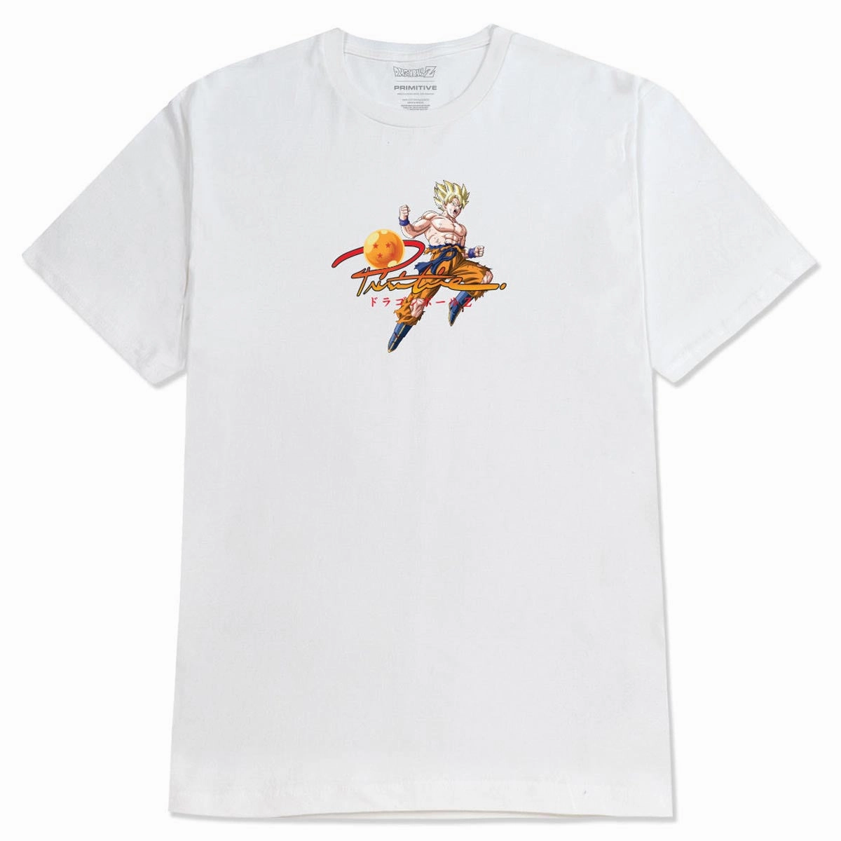 Health Foods Primitive x Dragon Ball Z Comeback T-Shirt - White Janitorial Supplies